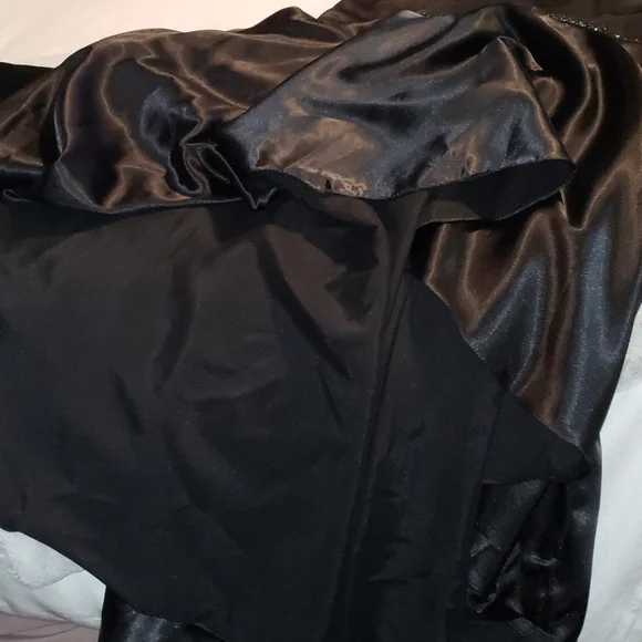 Black sateen long  dress #001 - Picture 8 of 8